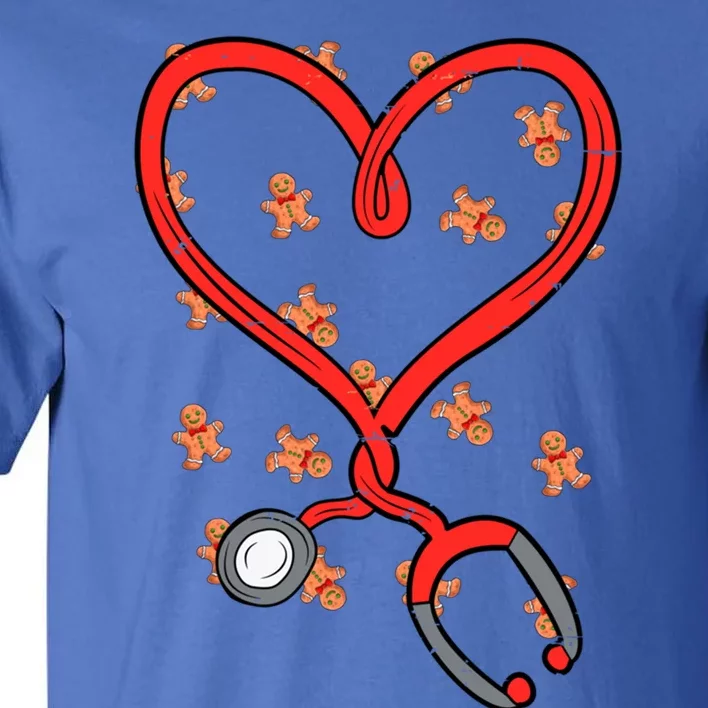 Christmas Stethoscope Nurse Xmas Nursing Scrub Top Gift Tall T-Shirt