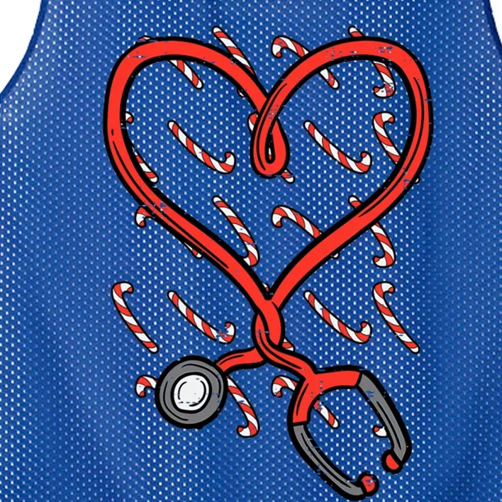 Christmas Stethoscope Nurse Xmas Nursing Scrub Top Gift Mesh Reversible Basketball Jersey Tank