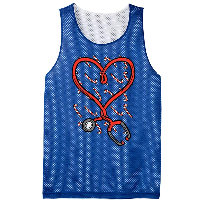 Christmas Stethoscope Nurse Xmas Nursing Scrub Top Gift Mesh Reversible Basketball Jersey Tank