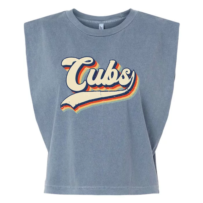 Cubs Sports Name Vintage Retro Gift Garment-Dyed Women's Muscle Tee