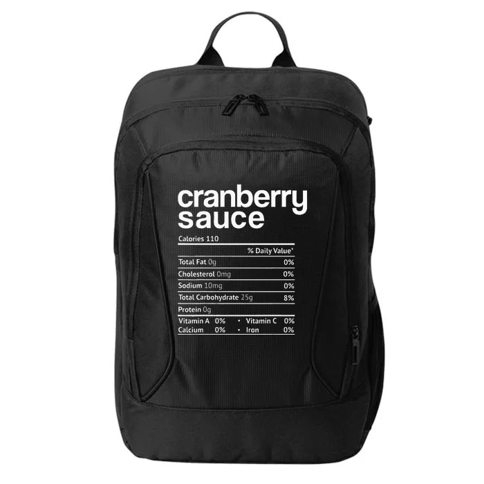 Cranberry Sauce Nutrition Funny Thanksgiving City Backpack