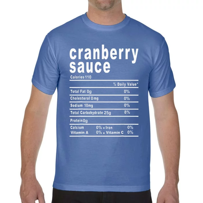 Cranberry Sauce Nutrition Facts Thanksgiving Gift Comfort Colors T-Shirt