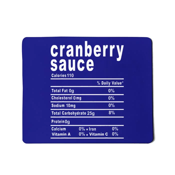 Cranberry Sauce Nutrition Facts Thanksgiving Gift Mousepad