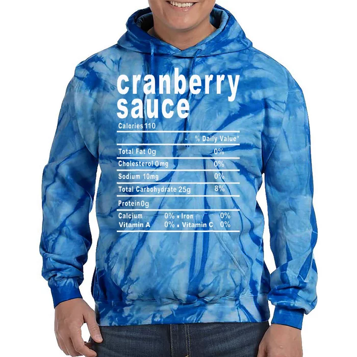 Cranberry Sauce Nutrition Facts Thanksgiving Gift Tie Dye Hoodie