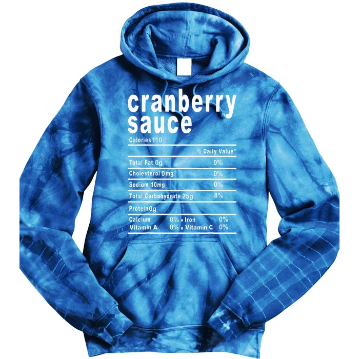 Cranberry Sauce Nutrition Facts Thanksgiving Gift Tie Dye Hoodie