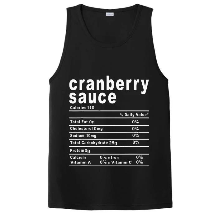 Cranberry Sauce Nutrition Facts Thanksgiving Performance Tank