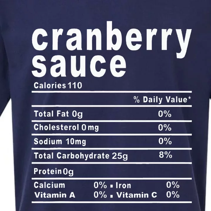 Cranberry Sauce Nutrition Facts Thanksgiving Sueded Cloud Jersey T-Shirt