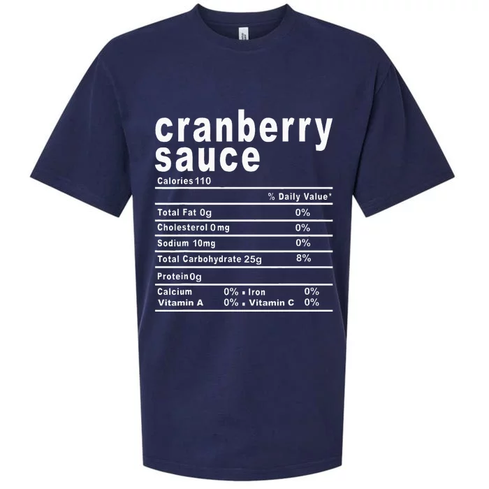 Cranberry Sauce Nutrition Facts Thanksgiving Sueded Cloud Jersey T-Shirt