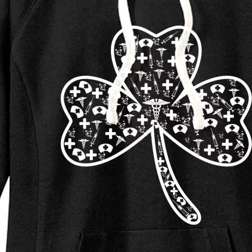 Clover Shamrock Nurse St Patrick's Day Gift For Nurse Gift Women's Fleece Hoodie