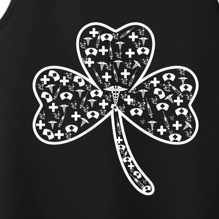 Clover Shamrock Nurse St Patrick's Day Gift For Nurse Gift Performance Tank