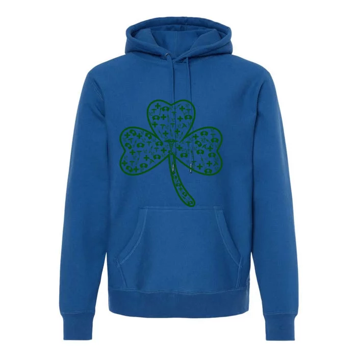 Clover Shamrock Nurse St Patrick's Day Gift For Nurse Gift Premium Hoodie