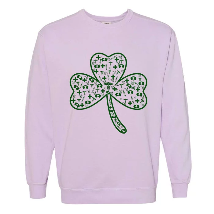 Clover Shamrock Nurse St Patrick's Day Gift For Nurse Gift Garment-Dyed Sweatshirt