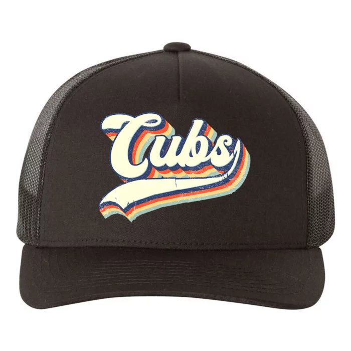 Cubs Sports Name Vintage Retro Boy Girl Yupoong Adult 5-Panel Trucker Hat