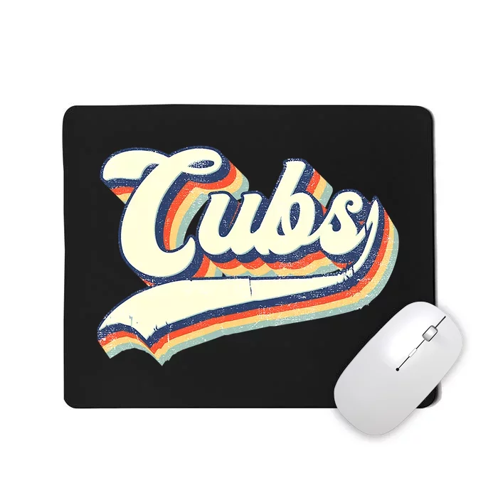 Cubs Sports Name Vintage Retro Boy Girl Mousepad