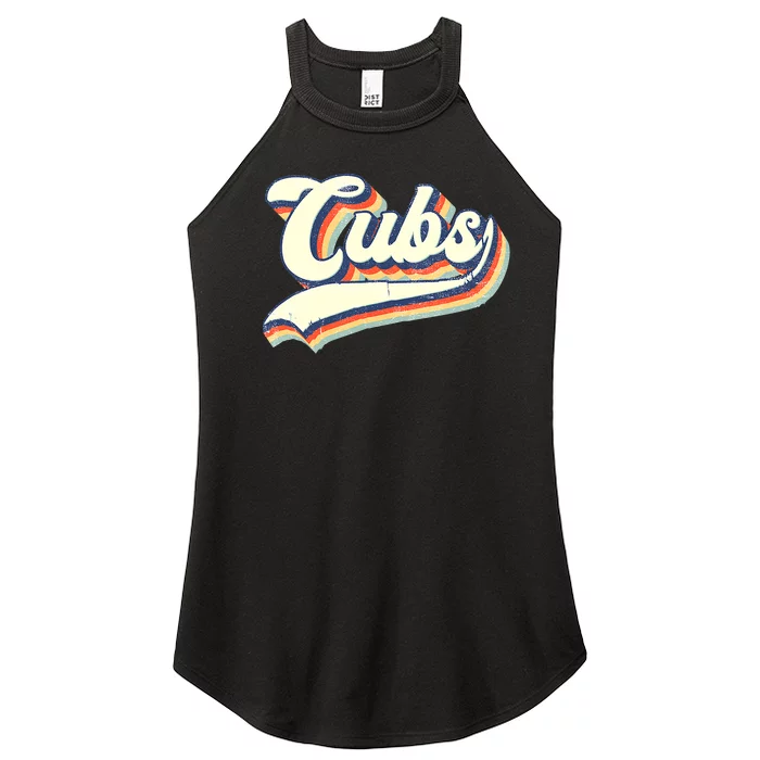 Cubs Sports Name Vintage Retro Boy Girl Women’s Perfect Tri Rocker Tank