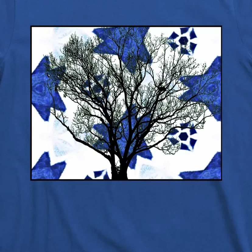 Cool Star Nighttime Tree Design Gift T-Shirt