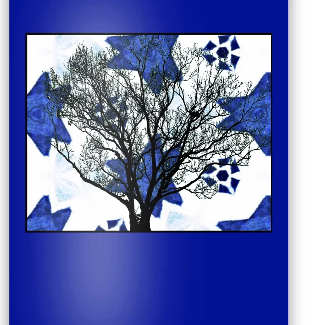 Cool Star Nighttime Tree Design Gift Poster