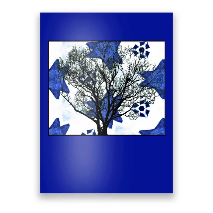 Cool Star Nighttime Tree Design Gift Poster