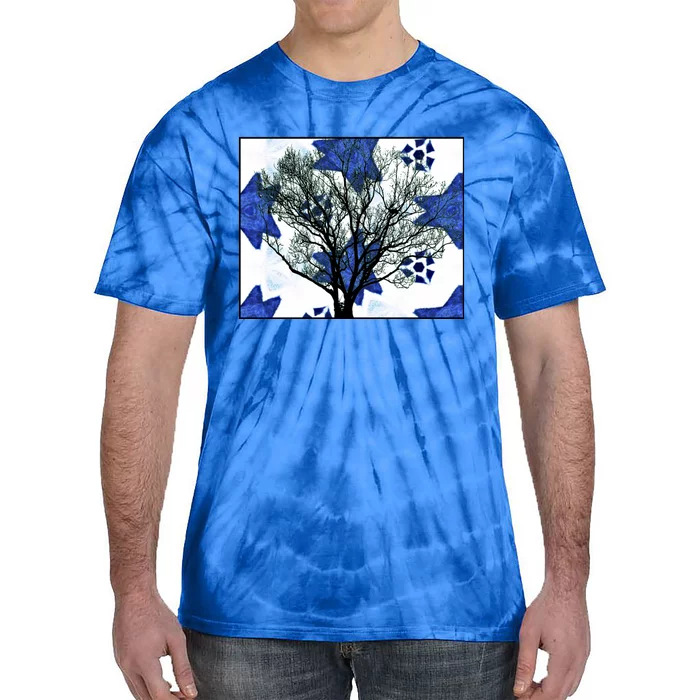 Cool Star Nighttime Tree Design Gift Tie-Dye T-Shirt