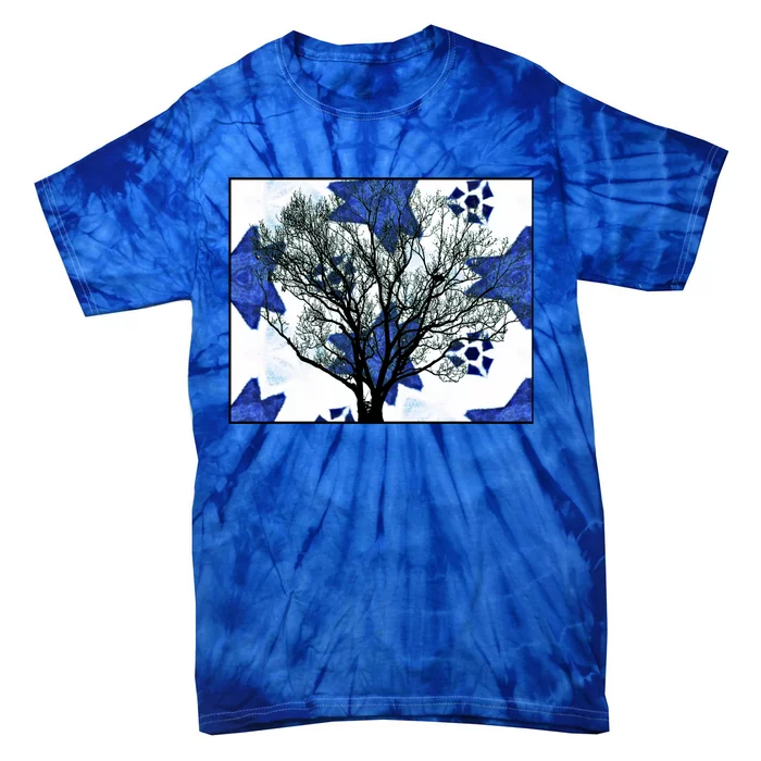 Cool Star Nighttime Tree Design Gift Tie-Dye T-Shirt