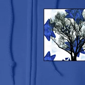 Cool Star Nighttime Tree Design Gift Full Zip Hoodie