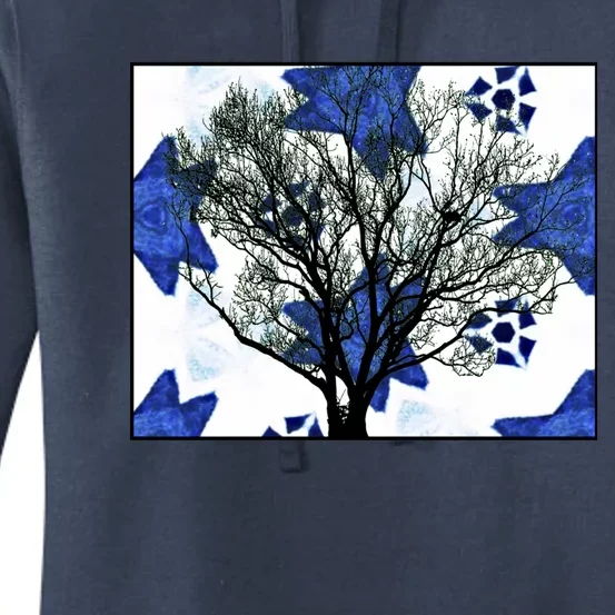 Cool Star Nighttime Tree Design Gift Women's Pullover Hoodie