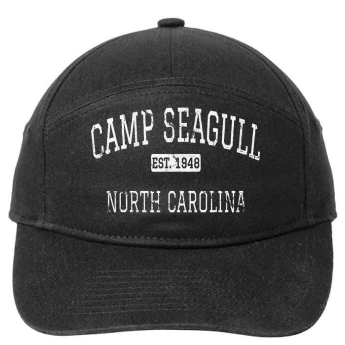 Camp Seagull North Carolina Nc Vintage 7-Panel Snapback Hat