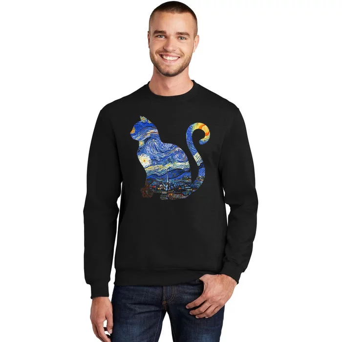 Cat Starry Night Cat Tee Van Gogh Cat Sweatshirt