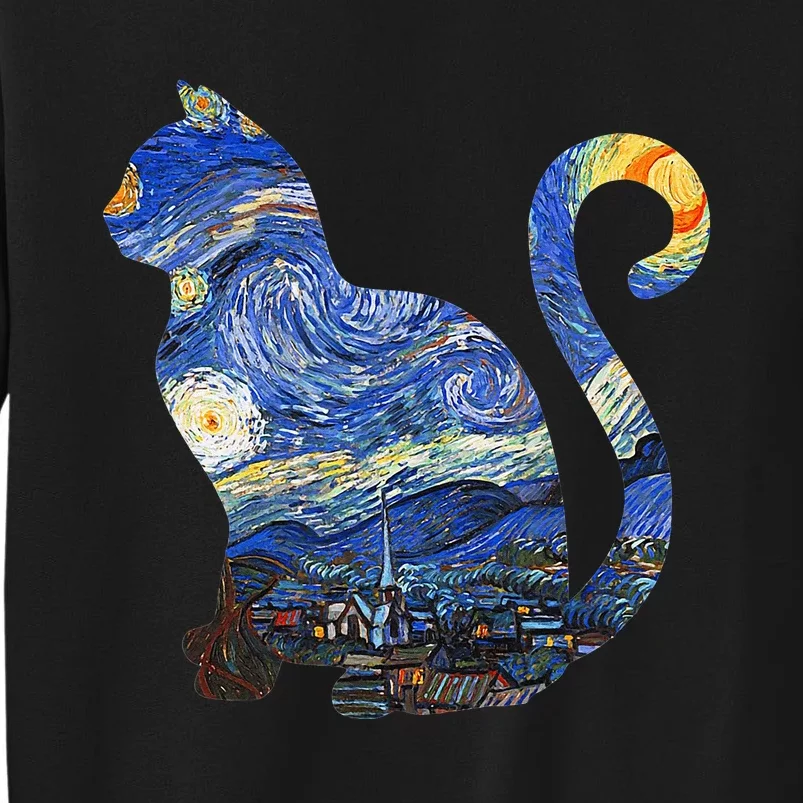 Cat Starry Night Cat Tee Van Gogh Cat Sweatshirt