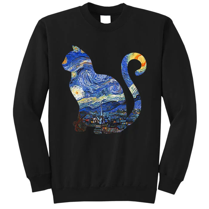 Cat Starry Night Cat Tee Van Gogh Cat Sweatshirt