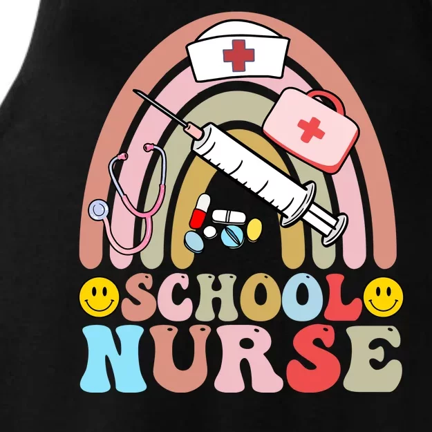 Cute School Nurse Design Ladies Tri-Blend Wicking Tank