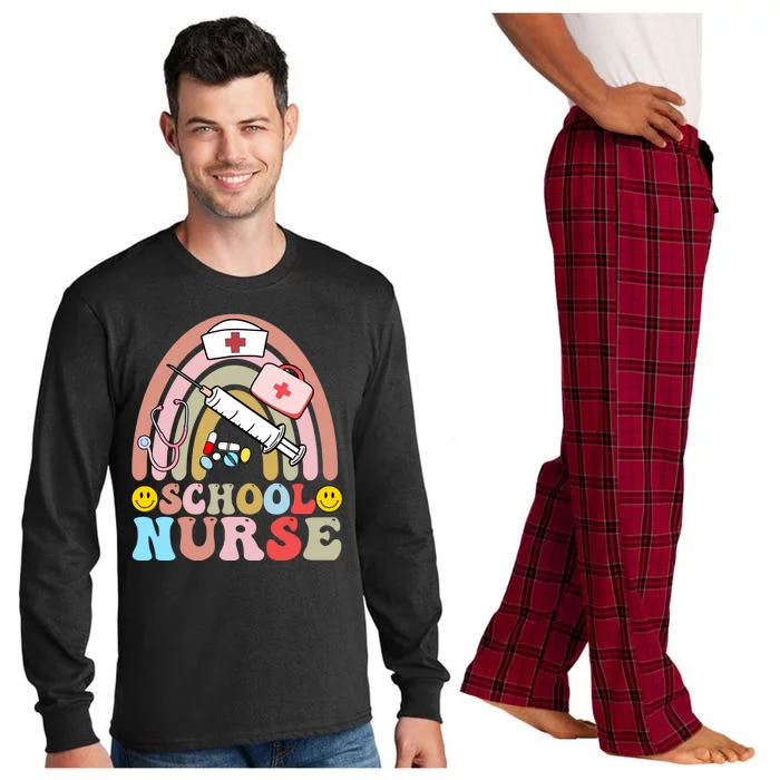 Cute School Nurse Design Long Sleeve Pajama Set