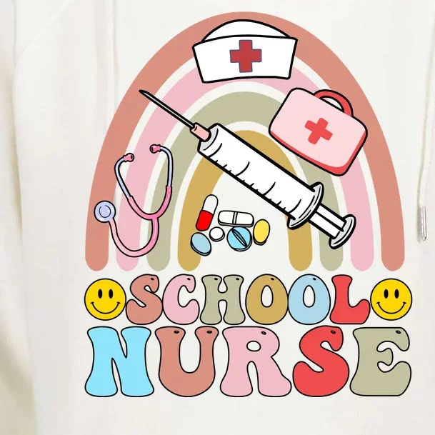 Cute School Nurse Design Womens Funnel Neck Pullover Hood