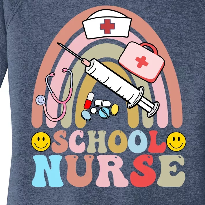 Cute School Nurse Design Women's Perfect Tri Tunic Long Sleeve Shirt