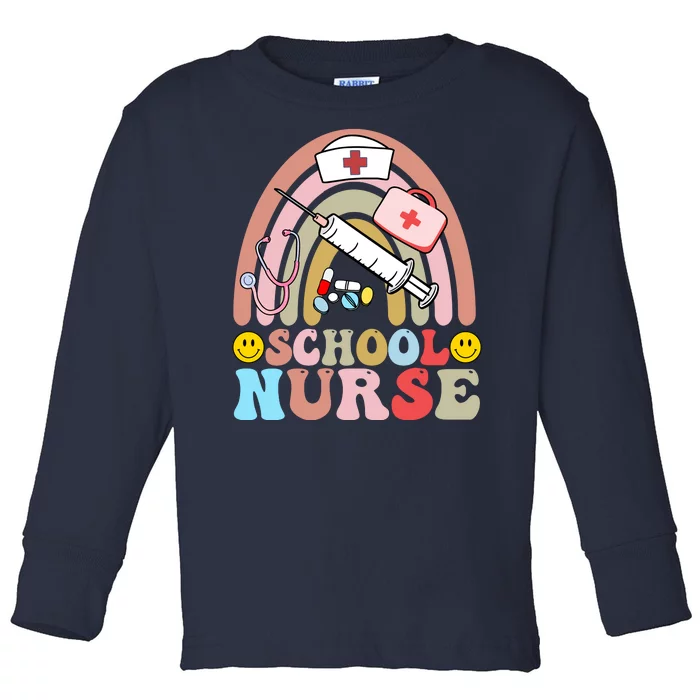 Cute School Nurse Design Toddler Long Sleeve Shirt