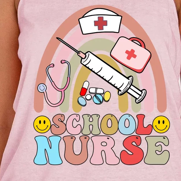 Cute School Nurse Design Women's Knotted Racerback Tank