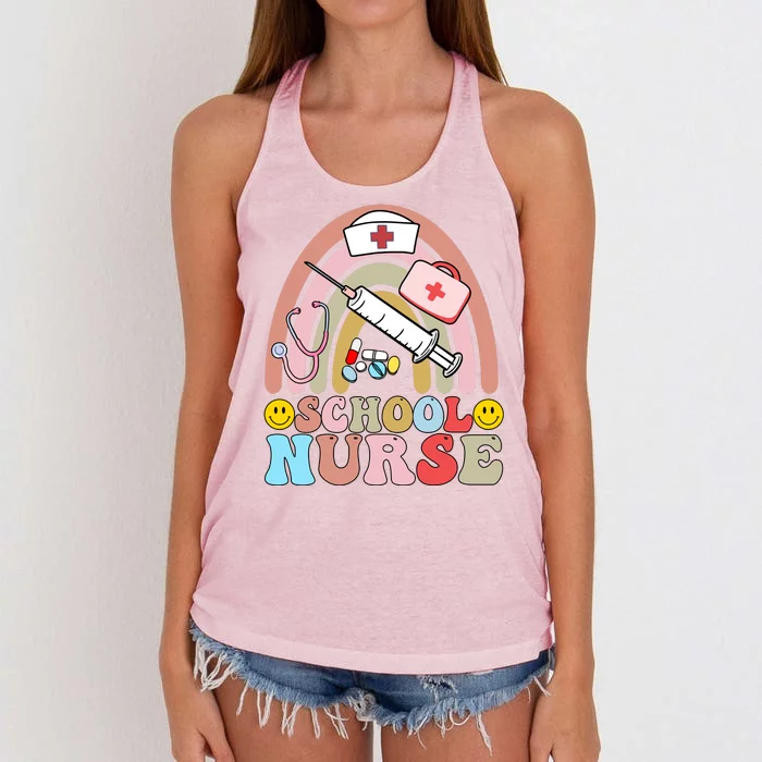 Cute School Nurse Design Women's Knotted Racerback Tank