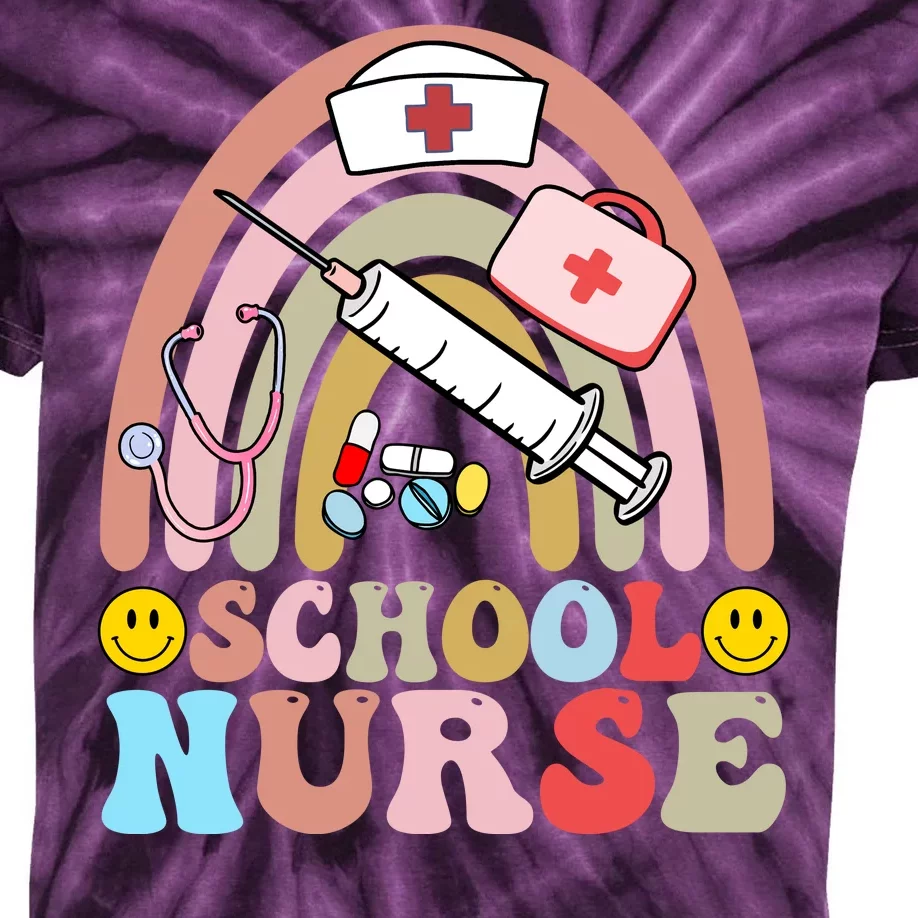 Cute School Nurse Design Kids Tie-Dye T-Shirt