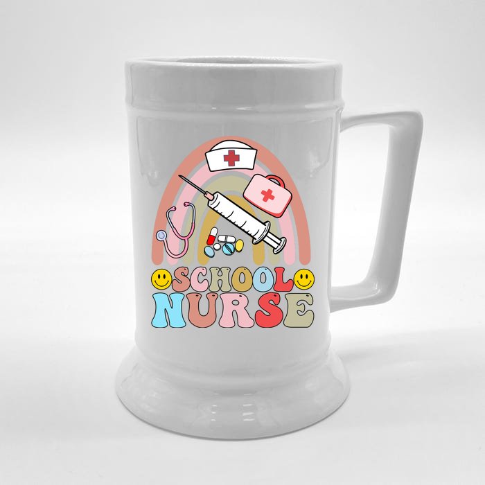 Cute School Nurse Design Front & Back Beer Stein