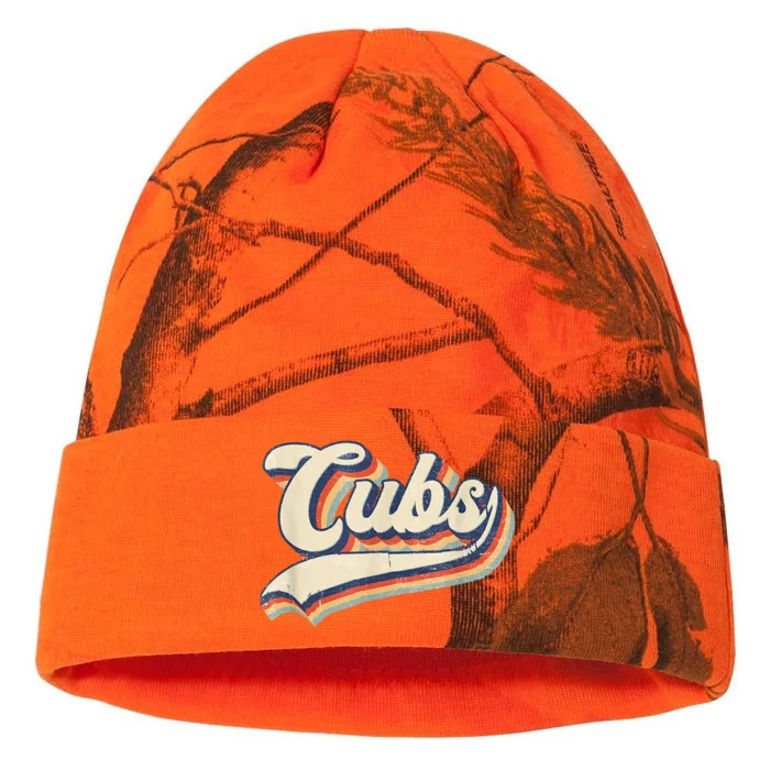 Cubs Sports Name Vintage Retro Gift Kati - 12in Camo Beanie