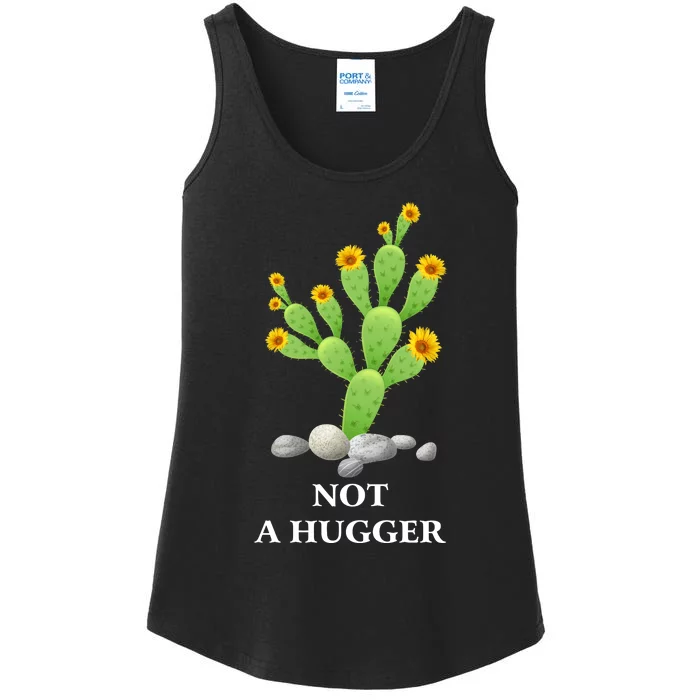 Cactus Sunflower Not A Hugger Ladies Essential Tank