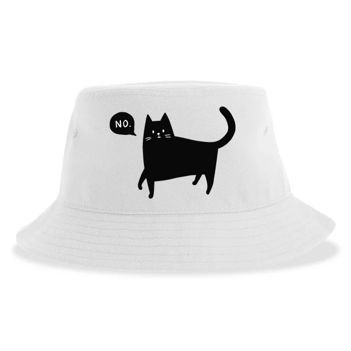 Cat Says No Sustainable Bucket Hat