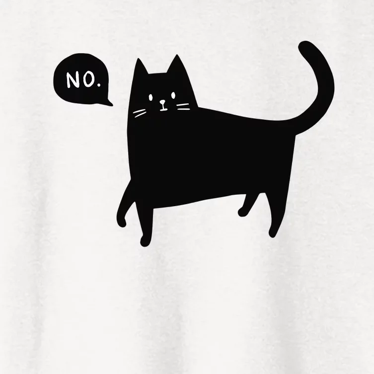 Cat Says No Women's Crop Top Tee