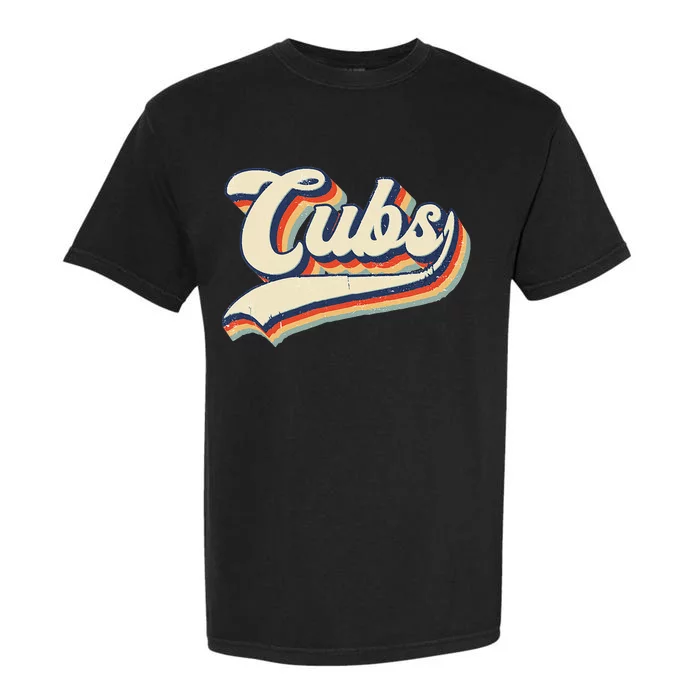 Cubs Sports Name Vintage Retro Gift Men Women Boy Girl Garment-Dyed Heavyweight T-Shirt