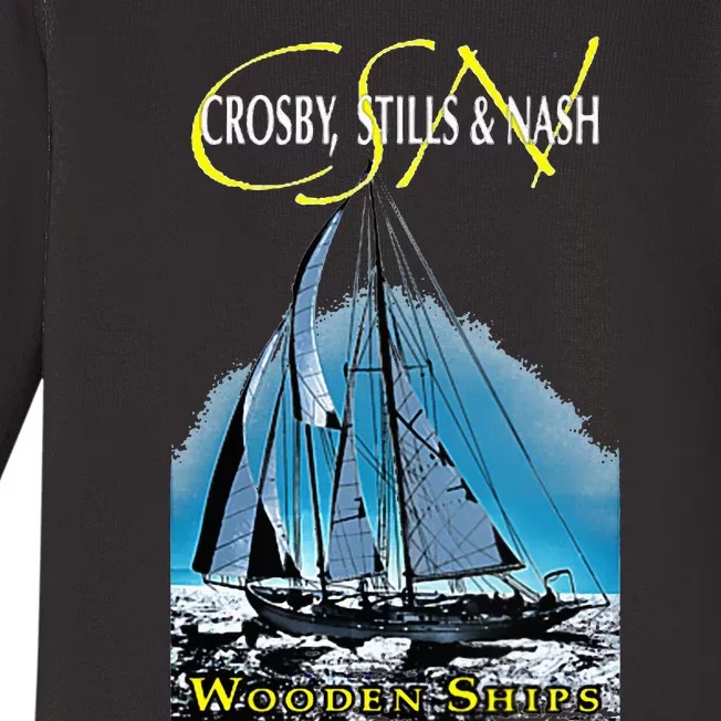 Crosby Stills & Nash Wooden Ships Baby Long Sleeve Bodysuit