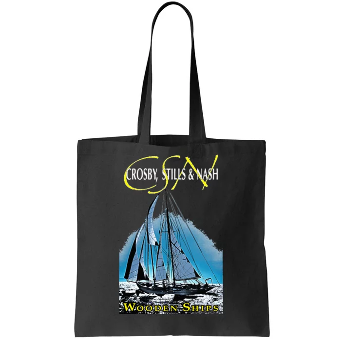 Crosby Stills & Nash Wooden Ships Tote Bag