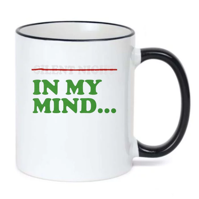 Christmas Silent Night In My Mind Black Color Changing Mug