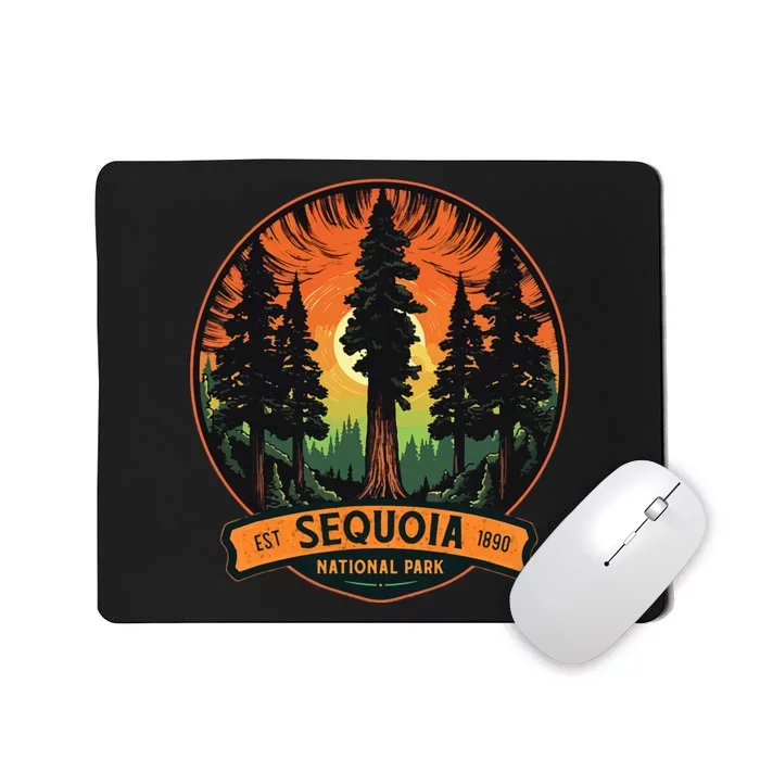 Cute Sequoia National Park Giant Tree Graphic Mousepad