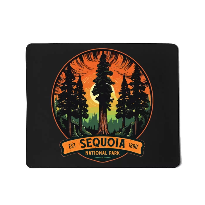 Cute Sequoia National Park Giant Tree Graphic Mousepad