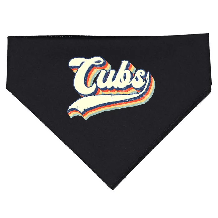 Cubs Sports Name Vintage Retro Boy Girl USA-Made Doggie Bandana